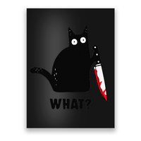 Cat What Funny Black Cat  Murderous Cat With Knife (1) Poster