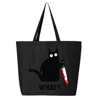 Cat What Funny Black Cat  Murderous Cat With Knife (1) 25L Jumbo Tote