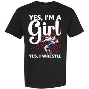 Cool Wrestling For Girls Women Kids Wrestler Athletes Coach Garment-Dyed Heavyweight T-Shirt