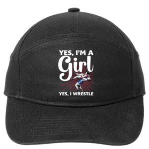 Cool Wrestling For Girls Women Kids Wrestler Athletes Coach 7-Panel Snapback Hat