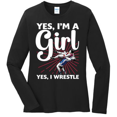 Cool Wrestling For Girls Women Kids Wrestler Athletes Coach Ladies Long Sleeve Shirt