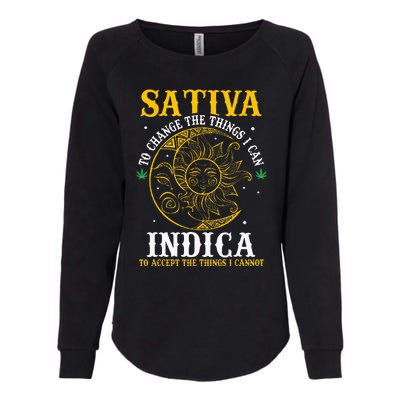 Cannabis Weed Fun Sativa To Change The Things I Can Indica Womens California Wash Sweatshirt