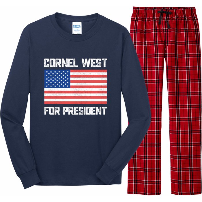 Cornel West For President 2024 Long Sleeve Pajama Set