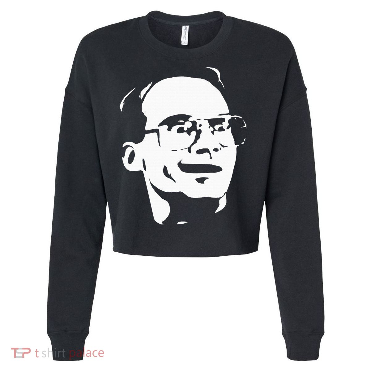 Cornette Wrestling Face Meme Cropped Pullover Crew