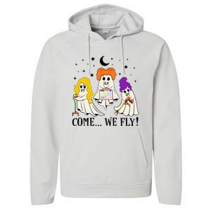 Come We Fly Funny PT SLP OT Nurse Ghost Nursing Halloween Performance Fleece Hoodie