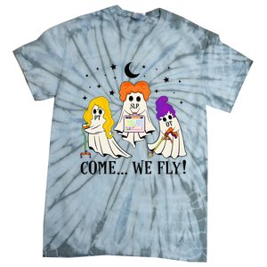 Come We Fly Funny PT SLP OT Nurse Ghost Nursing Halloween Tie-Dye T-Shirt