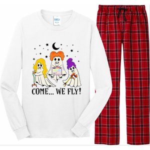 Come We Fly Funny PT SLP OT Nurse Ghost Nursing Halloween Long Sleeve Pajama Set