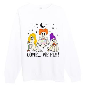 Come We Fly Funny PT SLP OT Nurse Ghost Nursing Halloween Premium Crewneck Sweatshirt