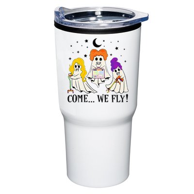 Come We Fly Funny PT SLP OT Nurse Ghost Nursing Halloween Tumbler