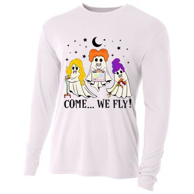 Come We Fly Funny PT SLP OT Nurse Ghost Nursing Halloween Cooling Performance Long Sleeve Crew
