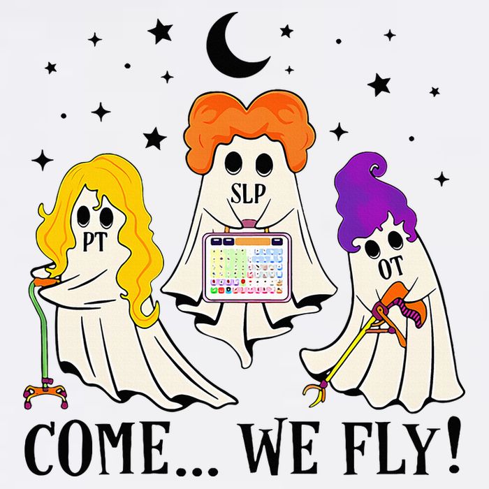 Come We Fly Funny PT SLP OT Nurse Ghost Nursing Halloween Toddler T-Shirt