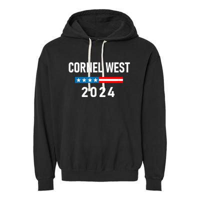 Cornel West For President Cornel West 2024 Garment-Dyed Fleece Hoodie