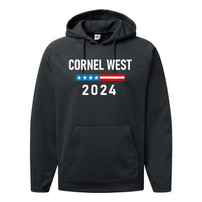 Cornel West For President Cornel West 2024 Performance Fleece Hoodie