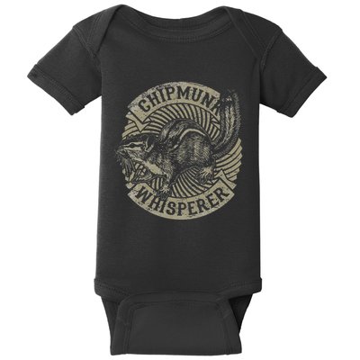 Chipmunk Whisperer Funny Love Squirrel Women Baby Bodysuit