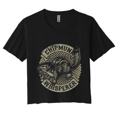 Chipmunk Whisperer Funny Love Squirrel Women Crop Top