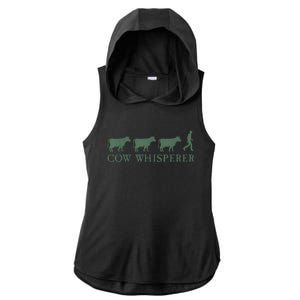 Cow Whisperer Funny Farmer Outfit For Farming Lovers Ladies PosiCharge Tri-Blend Wicking Draft Hoodie Tank