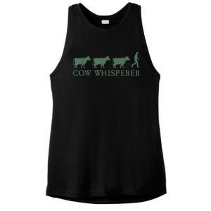 Cow Whisperer Funny Farmer Outfit For Farming Lovers Ladies PosiCharge Tri-Blend Wicking Tank