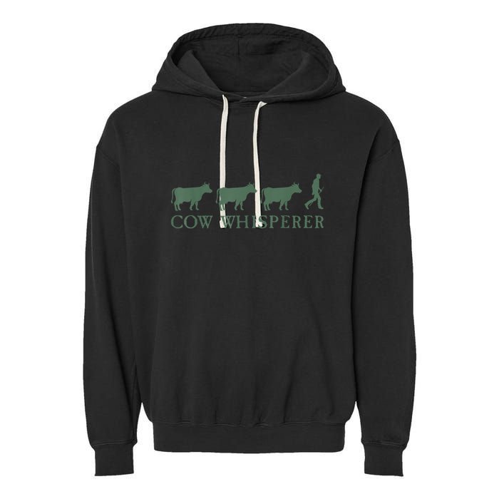 Cow Whisperer Funny Farmer Outfit For Farming Lovers Garment-Dyed Fleece Hoodie