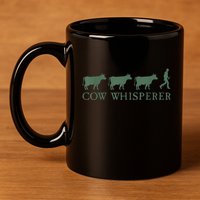 Cow Whisperer Funny Farmer Outfit For Farming Lovers 11oz C Handle Ceramic Mug