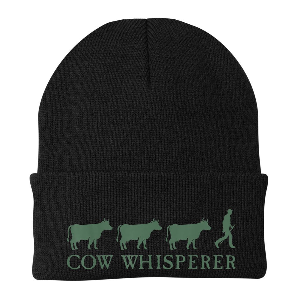 Cow Whisperer Funny Farmer Outfit For Farming Lovers Beanie