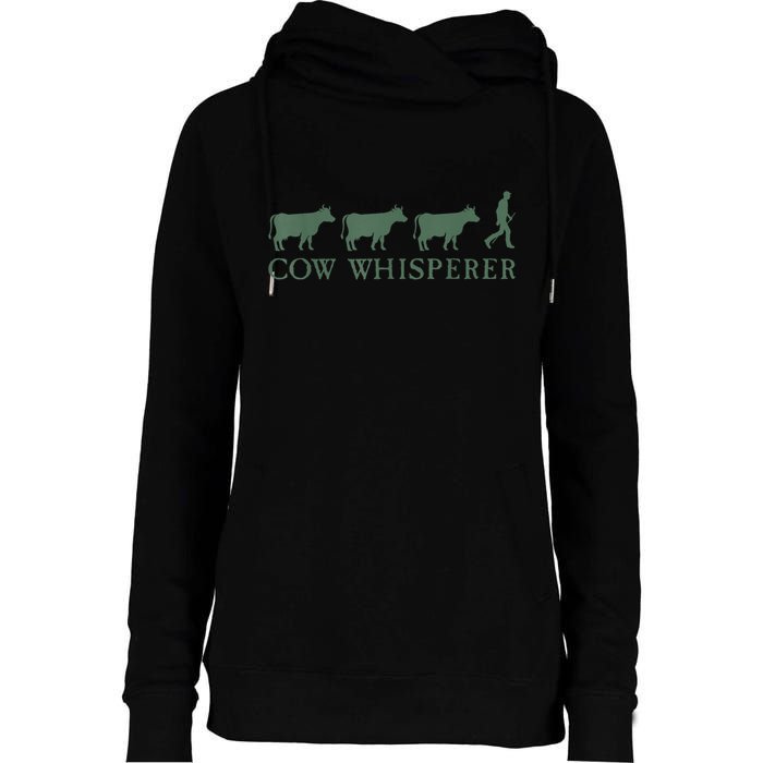 Cow Whisperer Funny Farmer Outfit For Farming Lovers Womens Funnel Neck Pullover Hood