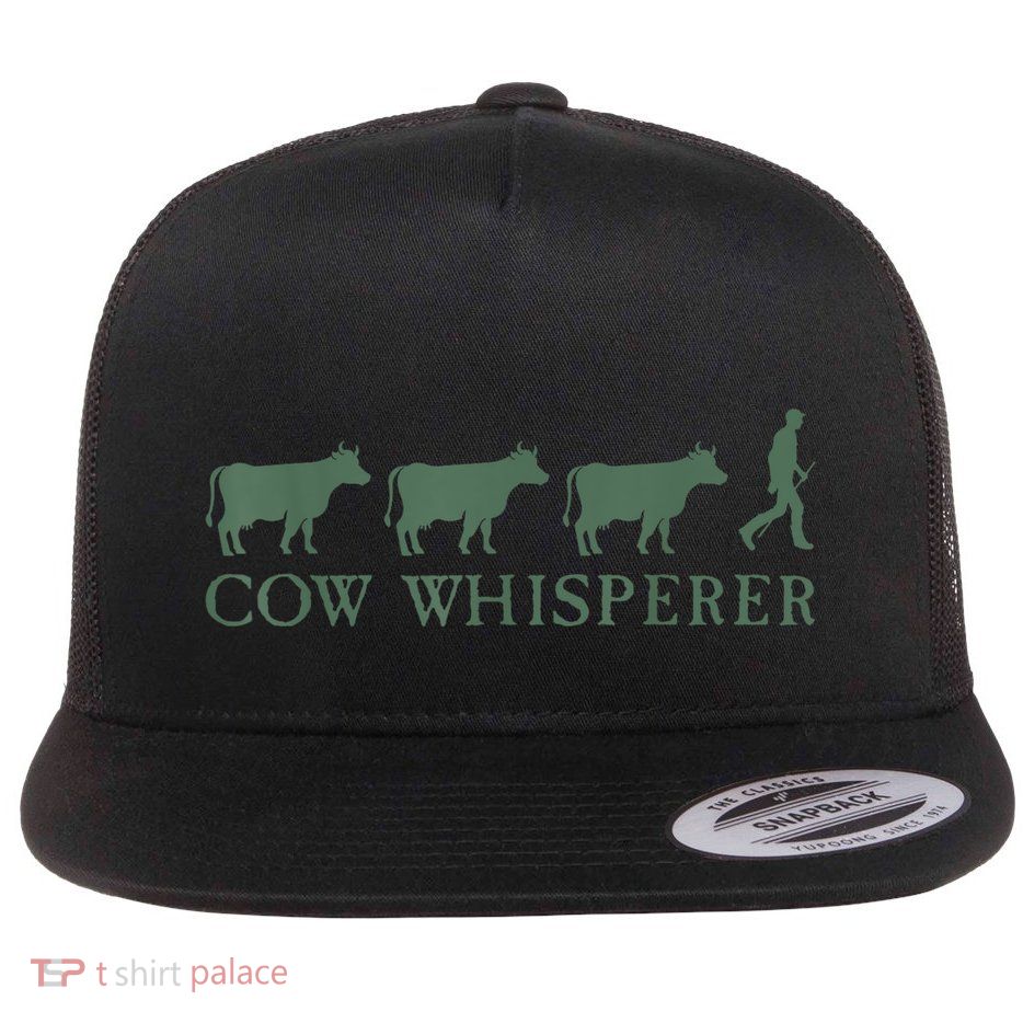 Cow Whisperer Funny Farmer Outfit For Farming Lovers Flatbill Hat