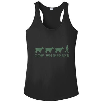Cow Whisperer Funny Farmer Outfit For Farming Lovers Ladies PosiCharge Competitor Racerback Tank