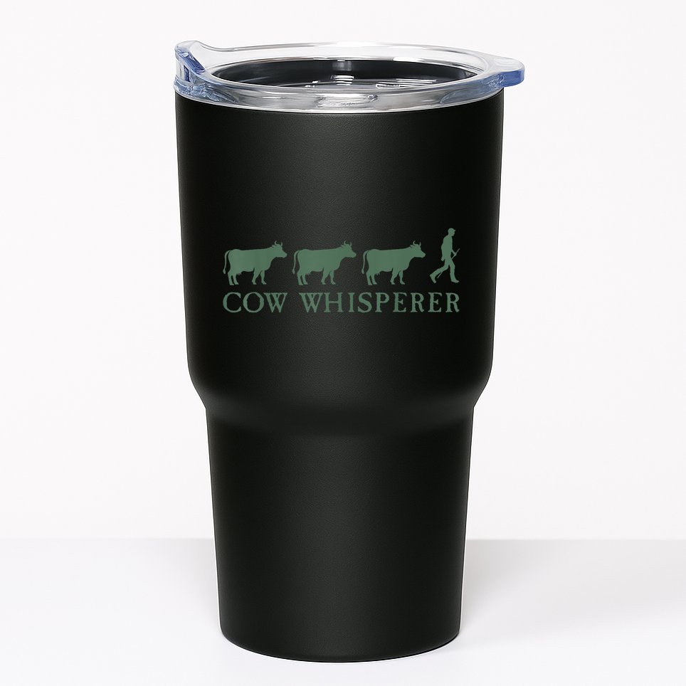 Cow Whisperer Funny Farmer Outfit For Farming Lovers Tumbler