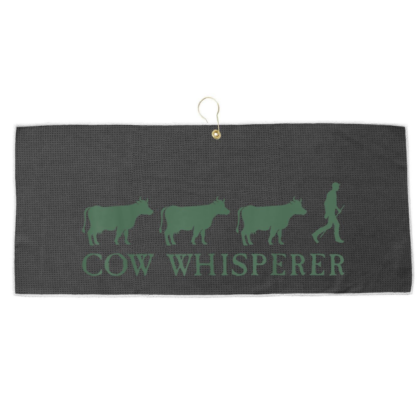 Cow Whisperer Funny Farmer Outfit For Farming Lovers Large Microfiber Waffle Golf Towel