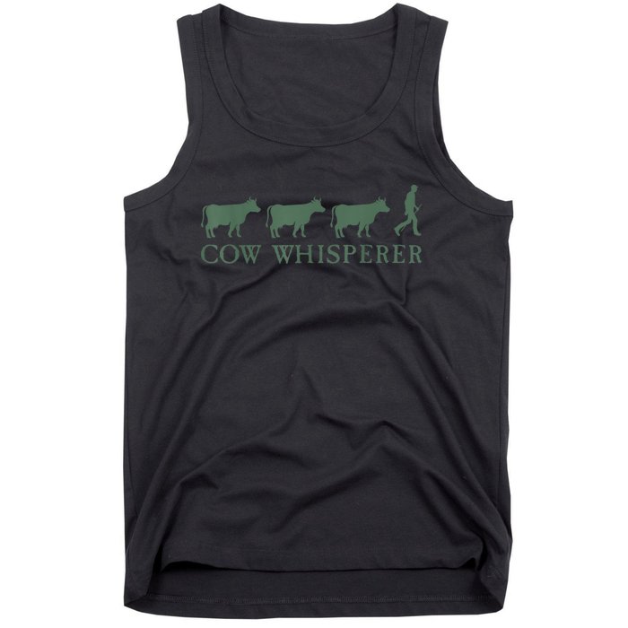 Cow Whisperer Funny Farmer Outfit For Farming Lovers Tank Top