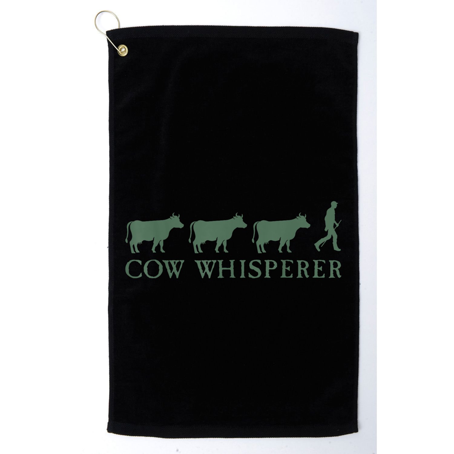 Cow Whisperer Funny Farmer Outfit For Farming Lovers Golf Towel