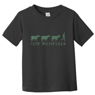 Cow Whisperer Funny Farmer Outfit For Farming Lovers Toddler T-Shirt