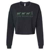 Cow Whisperer Funny Farmer Outfit For Farming Lovers Cropped Pullover Crew