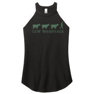 Cow Whisperer Funny Farmer Outfit For Farming Lovers Women's Perfect Tri Rocker Tank