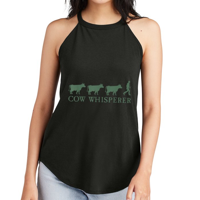 Cow Whisperer Funny Farmer Outfit For Farming Lovers Women's Perfect Tri Rocker Tank