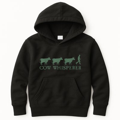 Cow Whisperer Funny Farmer Outfit For Farming Lovers Kids Hoodie