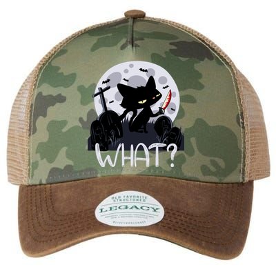 Cat What Funny Spooky Halloween Gift Legacy Tie Dye Trucker Hat