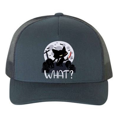 Cat What Funny Spooky Halloween Gift Yupoong Adult 5-Panel Trucker Hat