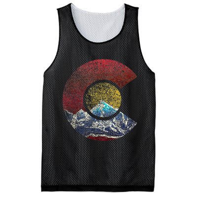 Colorado With Flag Themed Mountain Mesh Reversible Basketball Jersey Tank