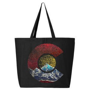 Colorado With Flag Themed Mountain 25L Jumbo Tote