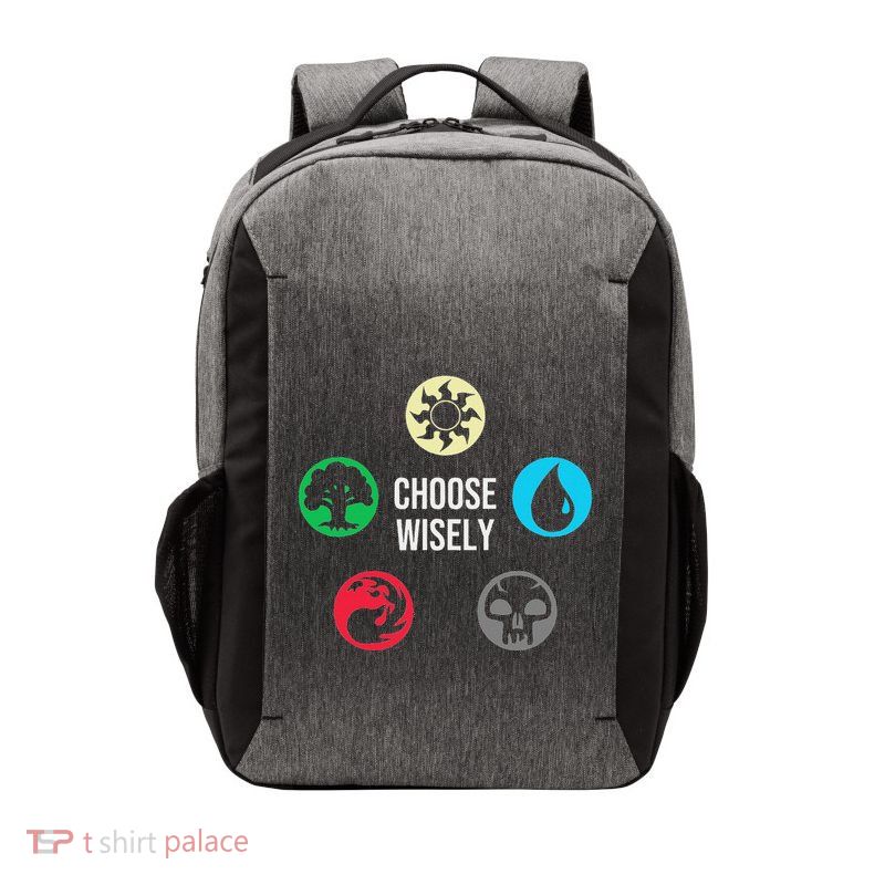 Choose Wisely Funny Gamer Symbols Gathering Magic Vector Backpack