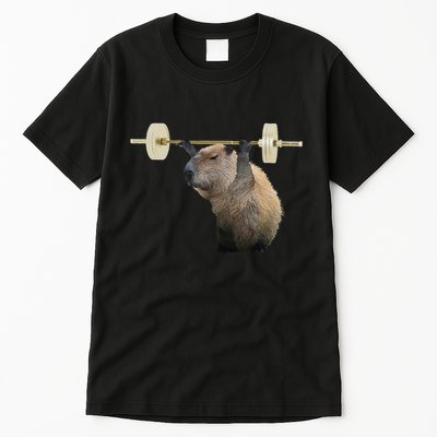 Capybara Weightlifting Funny Body Building Training Tall T-Shirt