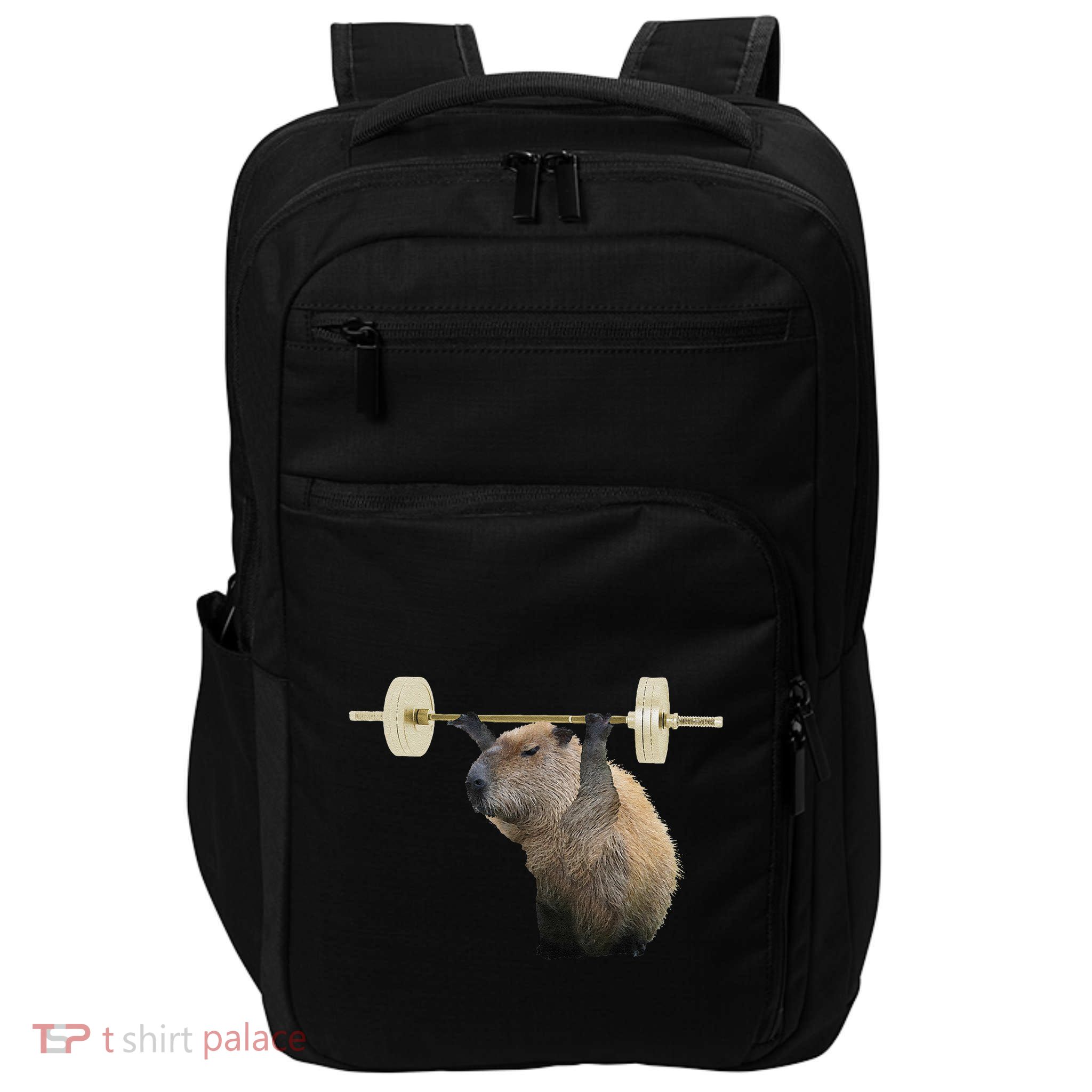 Capybara Weightlifting Funny Body Building Training Impact Tech Backpack