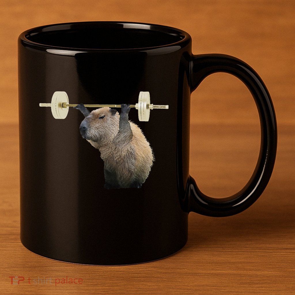 Capybara Weightlifting Funny Body Building Training 11oz C Handle Ceramic Mug