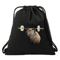 Capybara Weightlifting Funny Body Building Training Drawstring Bag
