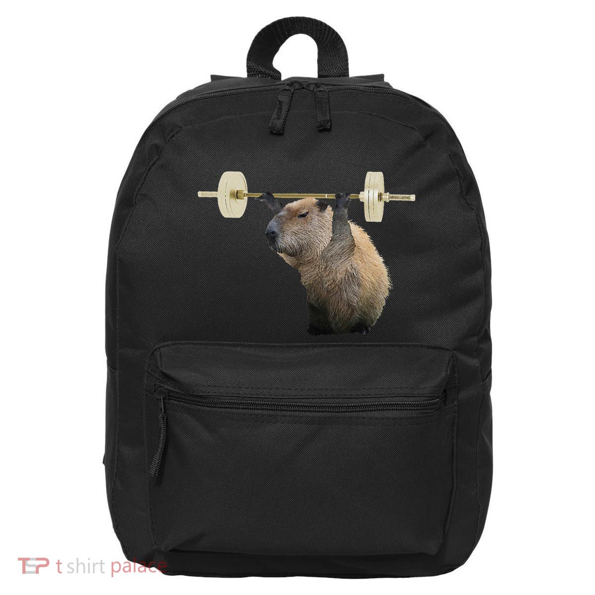 Capybara Weightlifting Funny Body Building Training 16 in Basic Backpack