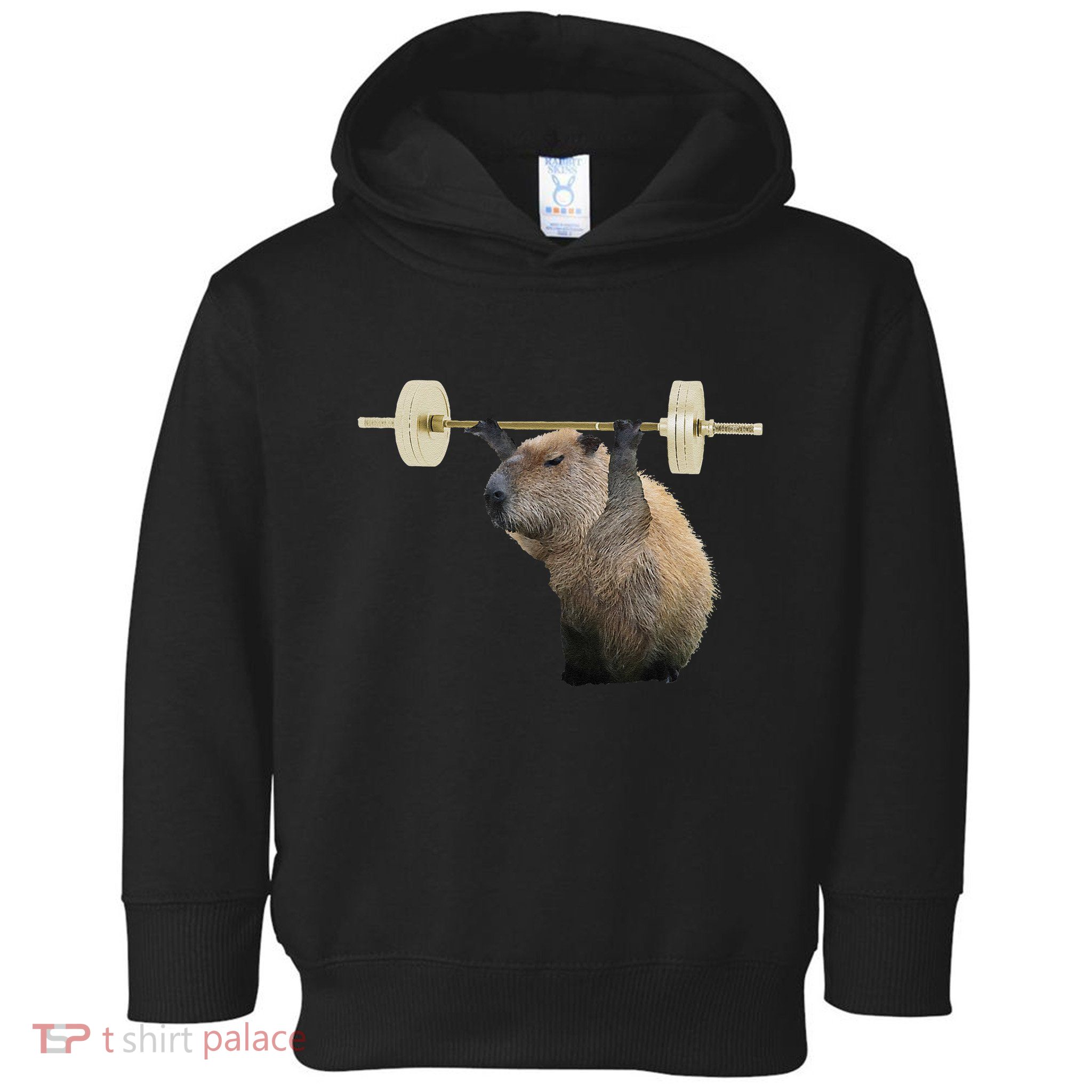 Capybara Weightlifting Funny Body Building Training Toddler Hoodie