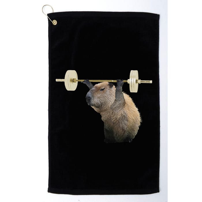 Capybara Weightlifting Funny Body Building Training Golf Towel