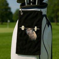 Capybara Weightlifting Funny Body Building Training Golf Towel