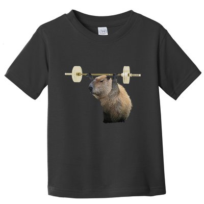 Capybara Weightlifting Funny Body Building Training Toddler T-Shirt